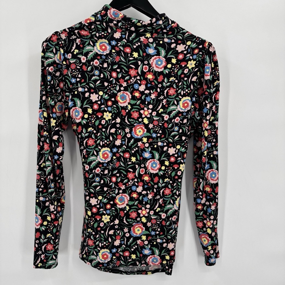 Boden‎ Women's US 10 Floral Crossover L/S Garden Boho Shirt Stretchy Comfort - Picture 2 of 11